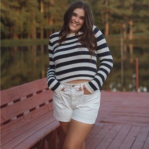 Gap Factory high waisted cream shorts